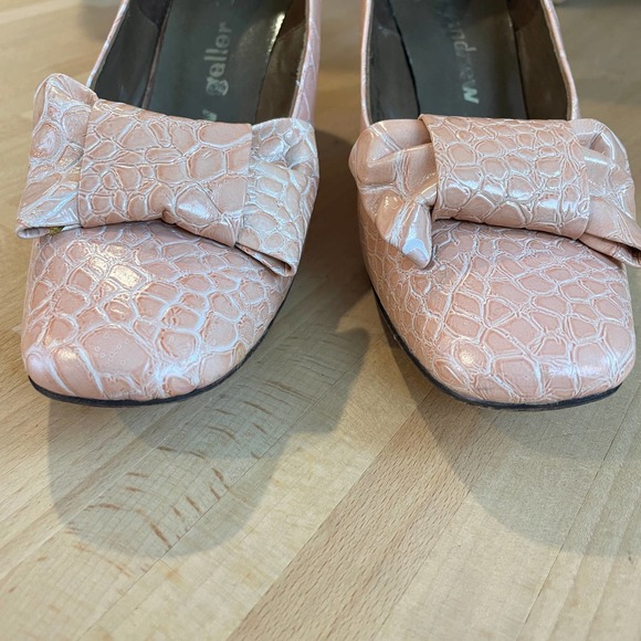 Vintage Andrew Geller  Peach Croc Pumps 7.5A - Picture 3 of 8